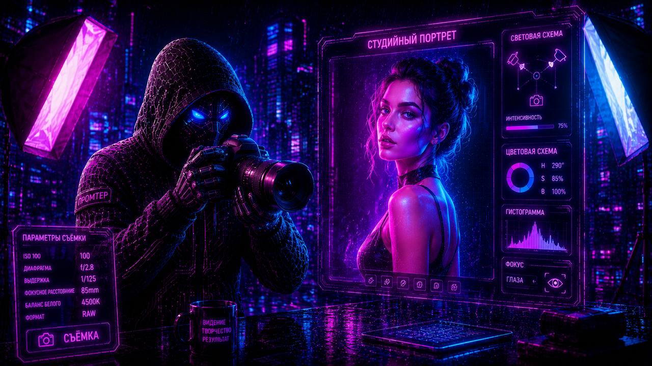 Студийный портрет без фотографа и студии
