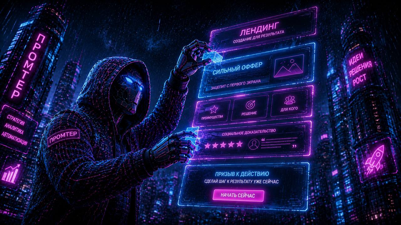 Рабочий лендинг по текстовому описанию